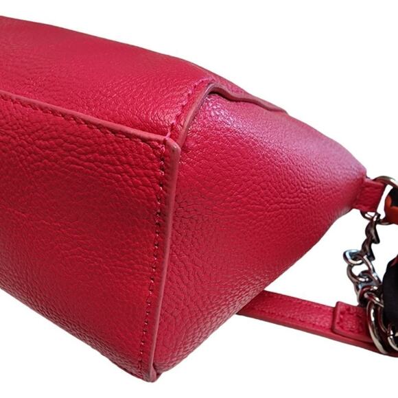 Betsey Johnson Anaya Crossbody with Scarf Hot Pink - Picture 7 of 9